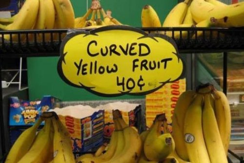 Curved Yellow Fruit
